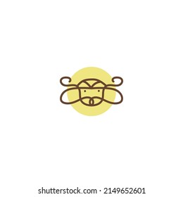 Abstraktes Tierlogo-Design, Vektorgrafik