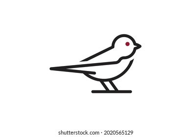 abstract animal logo line bird vector