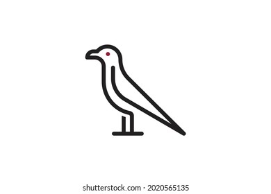 abstract animal logo line bird vector