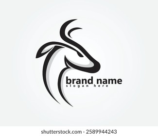 abstract animal logo, pet head logo design template