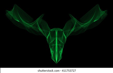 Abstract animal moose virtual circuit, Vector EPS