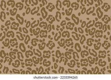 Abstract animal pattern, panther style and seamless. Jungle, savannah atmosphere. Natural and soft tones. Ideal for printing and decorating textiles, paper and objects. Vector illustration.