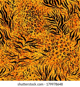Abstract animal pattern. Seamless vector background