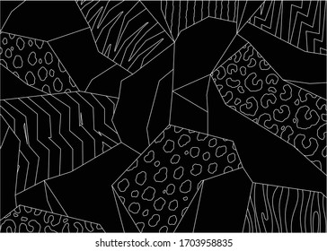 Abstract animal print background. Hand drawn vector illustration pattern. For fashion, textile, web, print, surface design