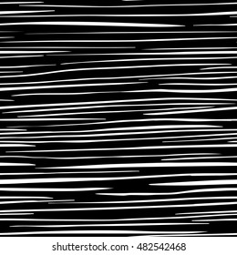 Abstract animal print seamless pattern in black and white. Zebra, tiger stripes, lines. Striped repeating background texture. Cloth design. Wallpaper, wrapping