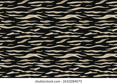 Abstract Animal Print Seamless Vector Pattern in Earthy Tones on a Dark Background for Creative Designs