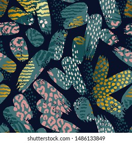 Abstract animal print. Vector seamless background. Design template
