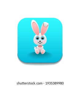 Abstract Animal Rabbit Easter Logo Vector Symbol Icon Design Style