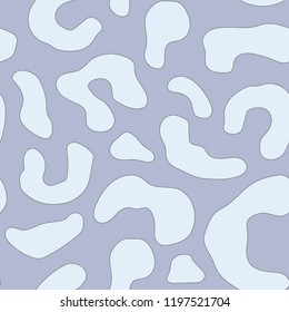 abstract animal seamless pattern, blots on blue