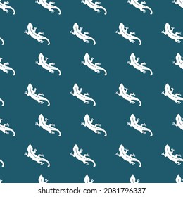 Abstract Animal Seamless Pattern with Lizard Vector Silhouette Art can be use for background and apparel design