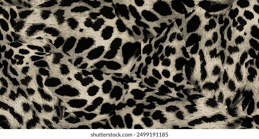 Abstract animal skin background. Luxury ornament seamless pattern. Closeup clothing design. Leopard texture. Vector illustration