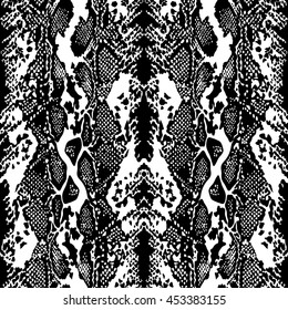 Abstract animal skin background, vector with black and white