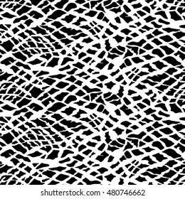Abstract animal skin background, vector with black and white