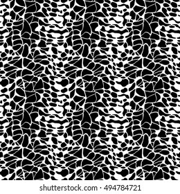 Abstract animal skin background, vector with black and white