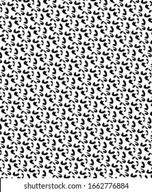 Abstract animal skin leopard pattern design. Jaguar, leopard, cheetah, panther fur. Black and white camouflage background.