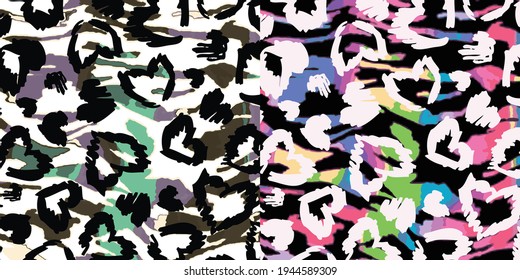Abstract animal skin leopard pattern design. Jaguar, leopard, cheetah, panther fur.