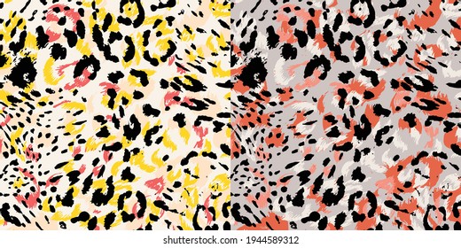 Abstract animal skin leopard pattern design. Jaguar, leopard, cheetah, panther fur.