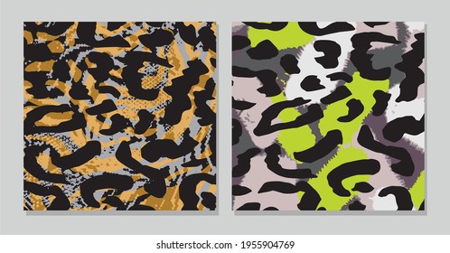 Abstract animal skin leopard pattern design. Jaguar, leopard, cheetah, panther fur.