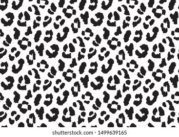 Abstract animal skin leopard seamless pattern design. Jaguar, leopard, cheetah, panther fur. Black and white seamless camouflage background. - Shutterstock ID 1499639165