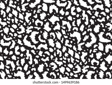 Abstract animal skin leopard seamless pattern design. Jaguar, leopard, cheetah, panther fur. Black and white seamless camouflage background.