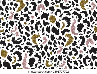 Abstract animal skin leopard seamless pattern design. 