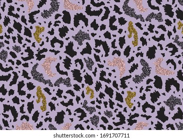 Abstract animal skin leopard seamless pattern design. 