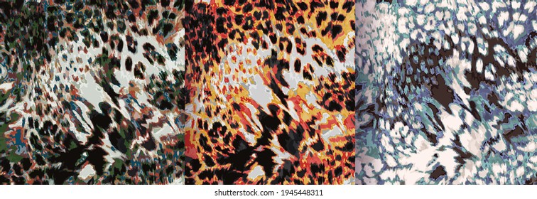 Abstract animal skin leopard seamless pattern design. Jaguar, leopard, cheetah, panther fur.