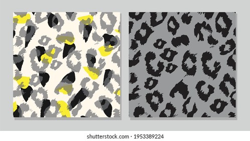 Abstract animal skin leopard seamless pattern design. Jaguar, leopard, cheetah, panther fur. 