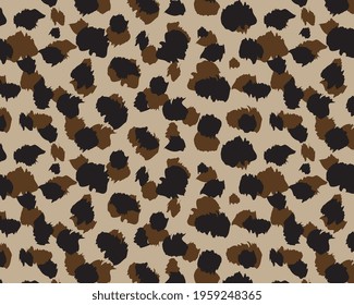 Abstract animal skin leopard seamless pattern design. Jaguar, leopard, cheetah, panther fur. seamless vector camouflage background.