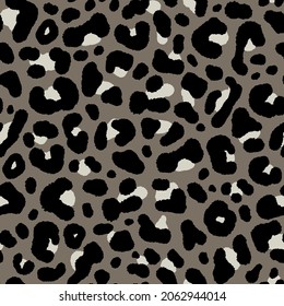 Abstract animal skin leopard seamless vector pattern. Jaguar, leopard, cheetah, panther fur. Digital design for packaging, wallpaper, fabric and textile.