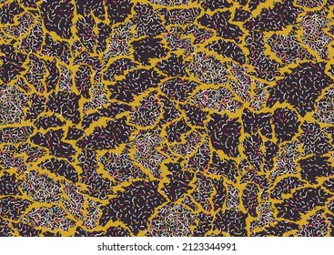 Abstract animal skin leopard seamless pattern design. Jaguar, leopard, cheetah, panther fur. Bold colors seamless camouflage background.