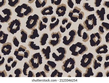 Abstract animal skin leopard seamless pattern design. Jaguar, leopard, cheetah, panther fur. Bold colors seamless camouflage background.