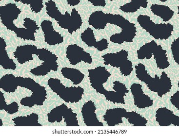 Abstract animal skin leopard seamless pattern design. Jaguar, leopard, cheetah, panther fur. Bold colors seamless camouflage background.