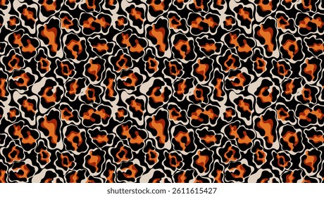 Abstract animal skin leopard seamless pattern design. Jaguar, leopard, cheetah, panther fur. seamless camouflage background.