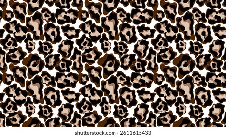 Abstract animal skin leopard seamless pattern design. Jaguar, leopard, cheetah, panther fur. seamless camouflage background.