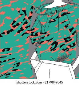 Resumen de textura de patrón de piel animal, impresión de moda en la boca superior de las mujeres. Fondos de escritorio, imprimir. Estilo de la libertad. Diseño de moda