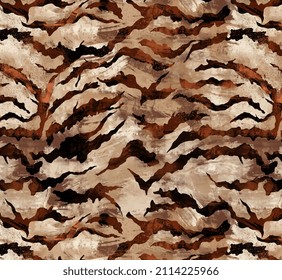 Abstract animal skin tiger seamless pattern design. Jaguar, leopard, cheetah, panther fur. seamless camouflage background.