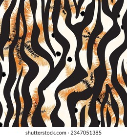 Abstract animal skin zebra pattern. Vector Illustration