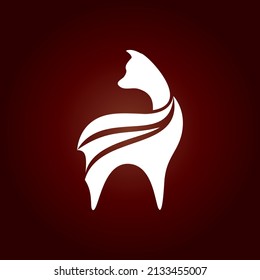 Abstract Animal vector of alpaca design template