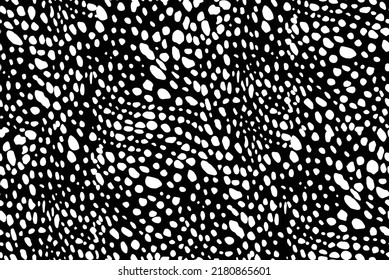 Abstract Animal Vector Dots Seamless Pattern Cheetah Cat Leopard Spots Repeated Allover Print Design Trendy Fashion Colors Decorative Background Black White Tones