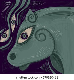 Abstract Animal, Wolf + Dog (Vector Art)