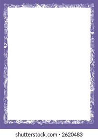 Abstract animals and plants border, background