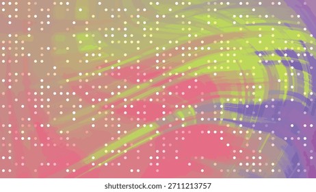 Fondo animado Abstractas con energía fluida y puntos blancos en un diseño colorido vibrante, abstractos Twirl Blink Dot, stock de Regalías.