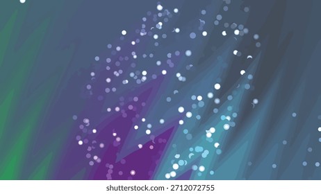 Abstractas fondo animado de luces bokeh en movimiento y Formas de estilo aurora boreal, abstractos Twirls Partículas, stock de Regalías.