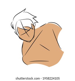 Abstract anime character vector illustration