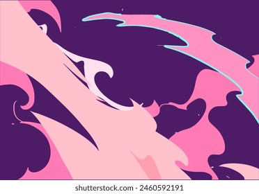 Abstract anime toon style background with wind visual effect.