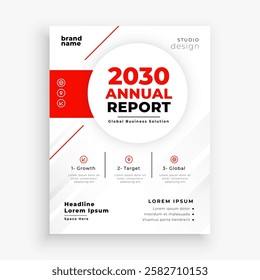 abstract annual corporate data catalog flyer for information vector