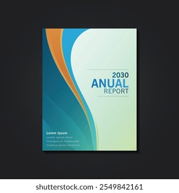 Abstract annual report brochure template