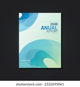 Abstract annual report brochure template