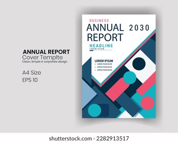 Abstract annual report business professional book brochure flyer clean design
